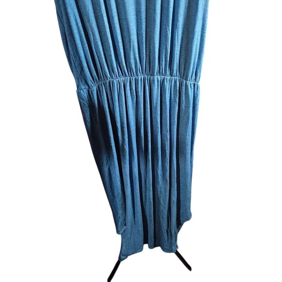 CUPSHE Blue Jersey Knit Maxi Dress Elastic Waist Casual Beach Vacation Size L - Picture 5 of 5